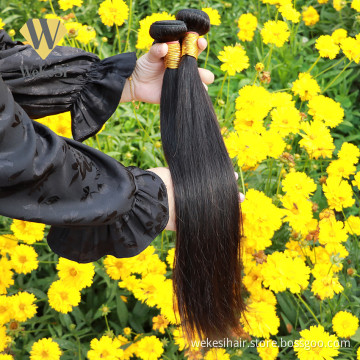 WKS 100% Cuticle Aligned Brazilian Virgin Hair Weave Bundles Top Quality Raw Brazilian Human Hair Extensions  Kinky Straight